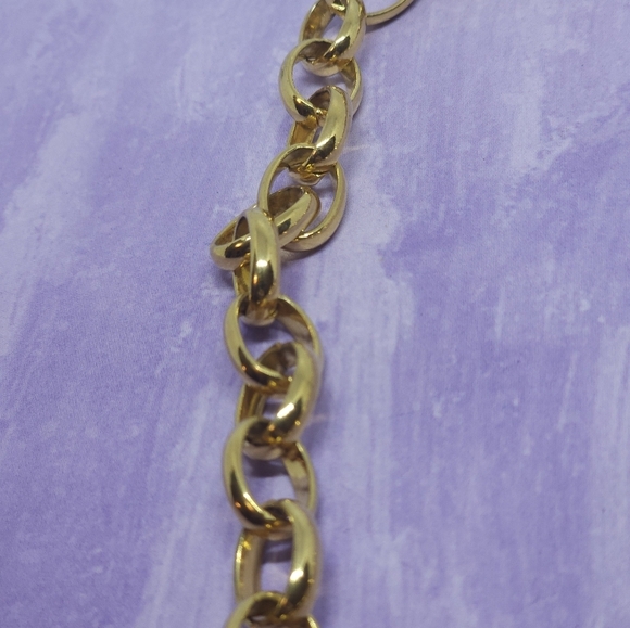 Anne Klein Classic Gold Tone Link Chain Necklace - Picture 6 of 9